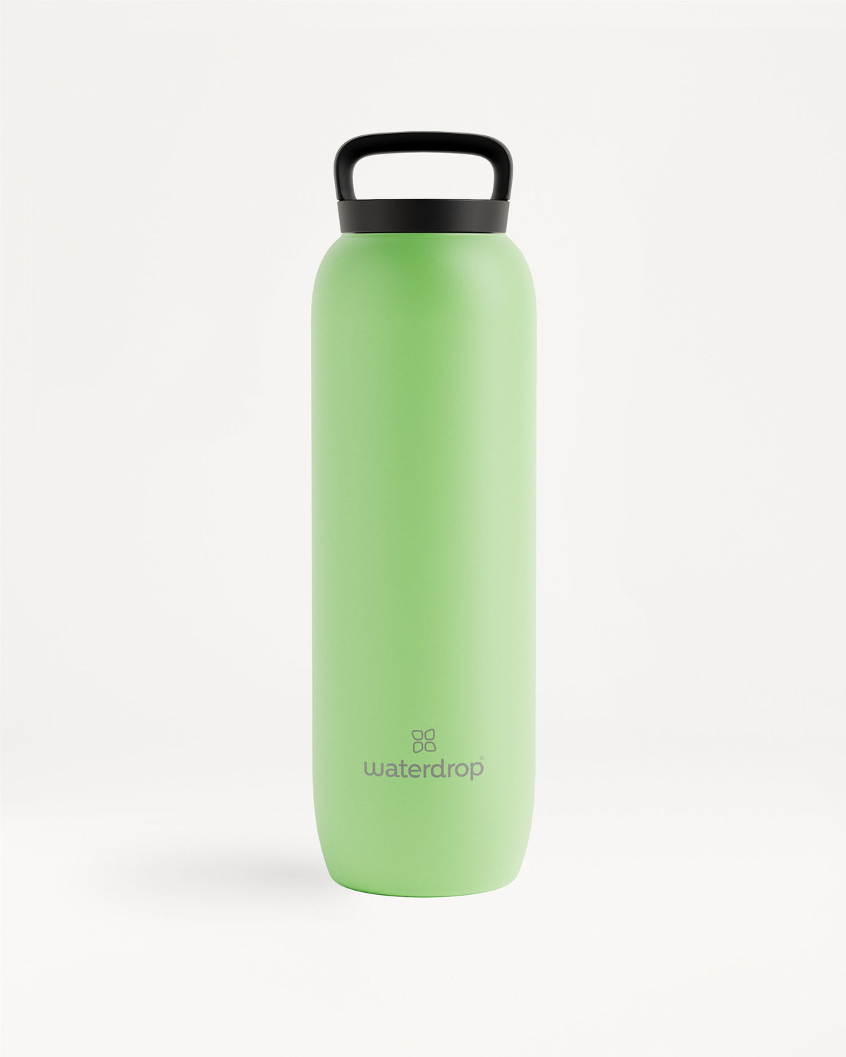 All-Purpose Thermo · Loop Lid Wasserflasche mit schwarzem Griff.