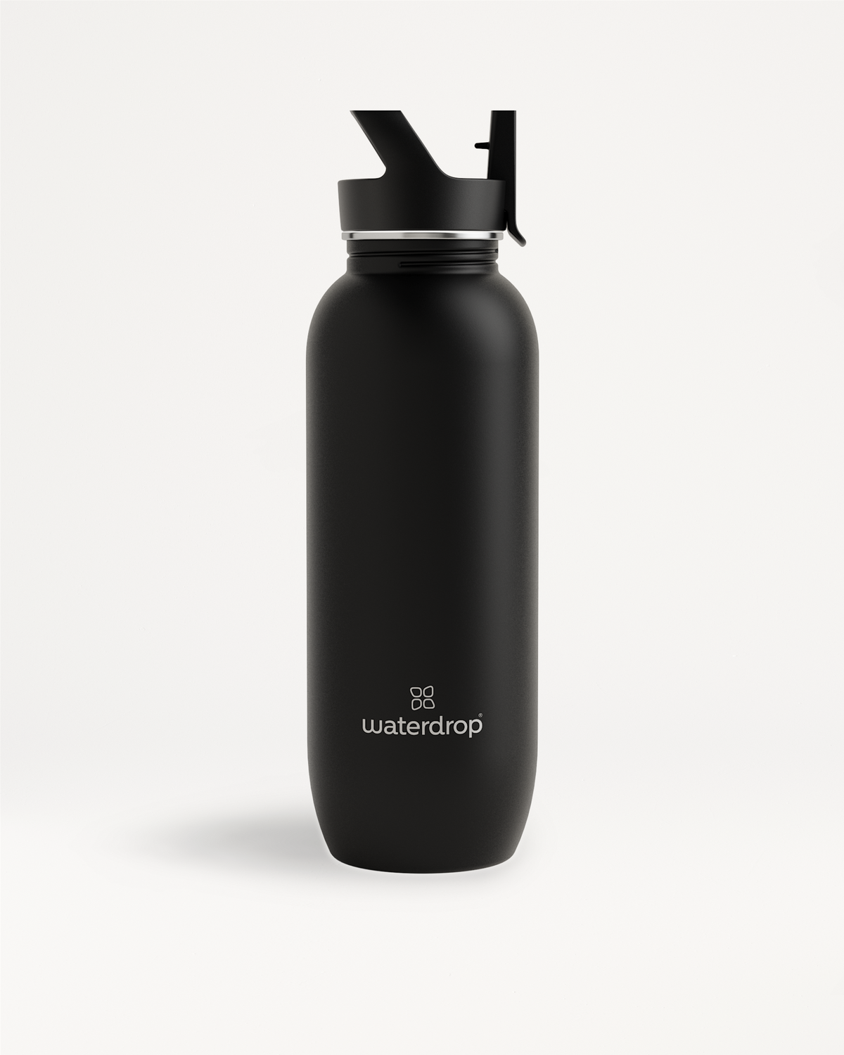 All-Purpose Sport Ultralight · Straw Lid, schwarze Flasche mit Trinkhalmdeckel.