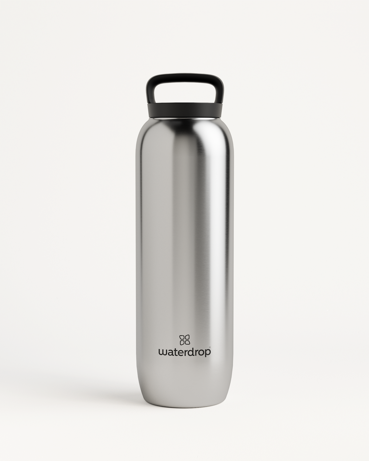 All-Purpose Thermo · Loop Lid Wasserflasche mit schwarzem Griff.