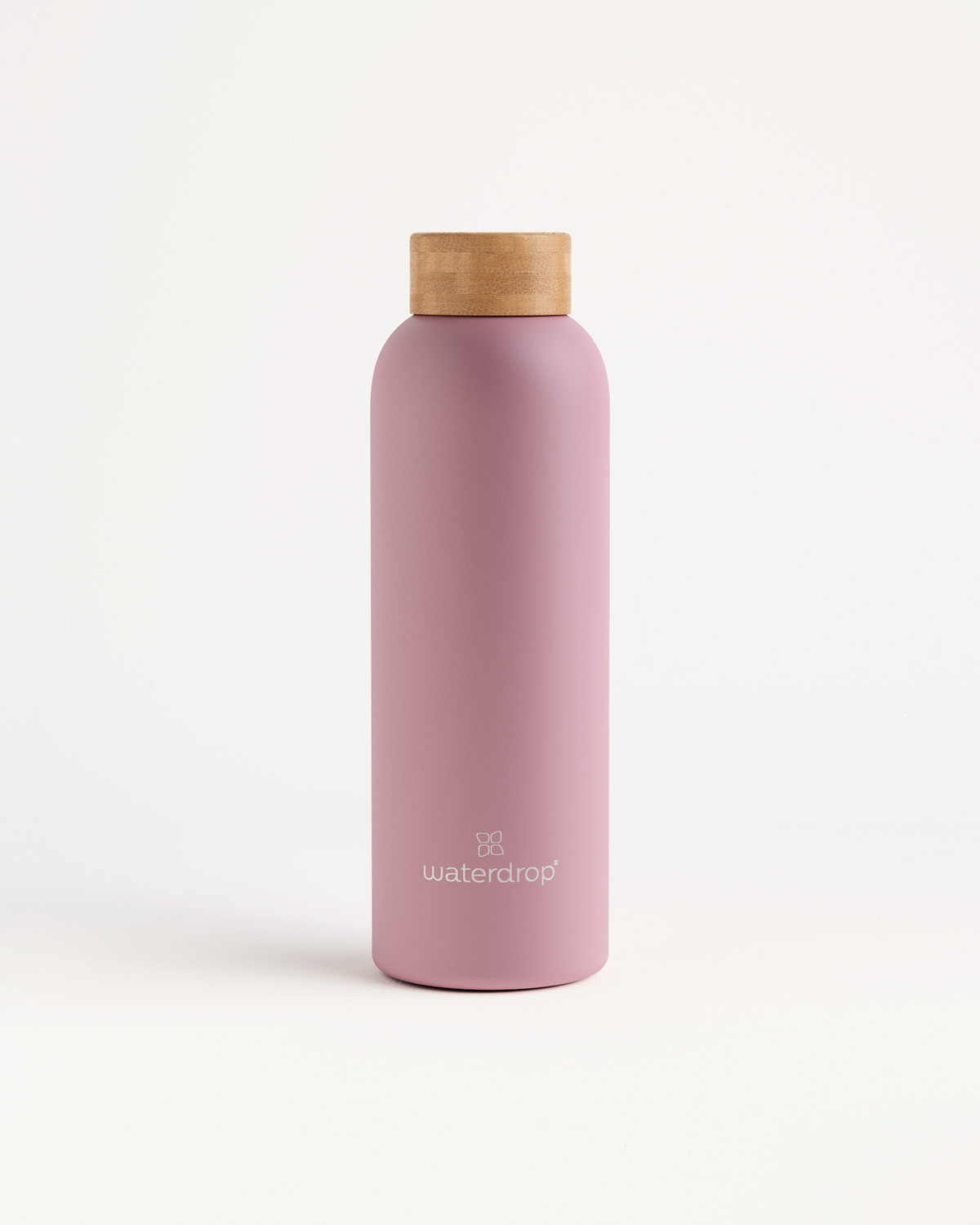 Thermo Steel Flasche mit Holzdeckel, Edelstahl, doppelwandig.