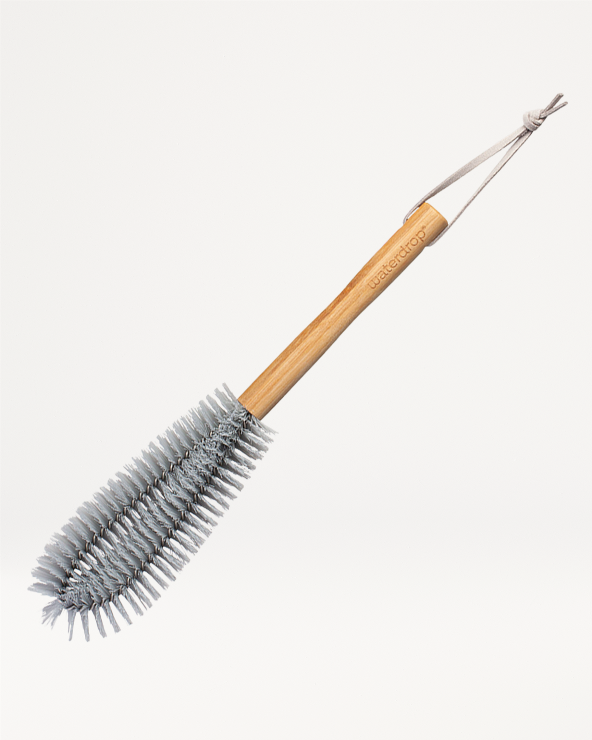 Bottle Brush with bamboo handle, ideal for cleaning bottles.
